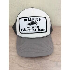 Spirit Trucker Hat Men's Adjustable Snapback White Gray Automotive Vintage Car